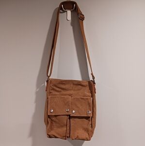 TSD Canvas Crossbody Purse - Brown